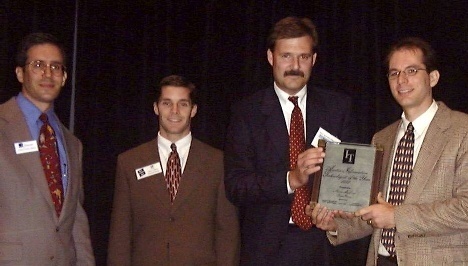 Jonathan Hines, Event Chairman; Sean Lowery, ITEC Expo; Russ Finney, AITP President; & Steve Madere